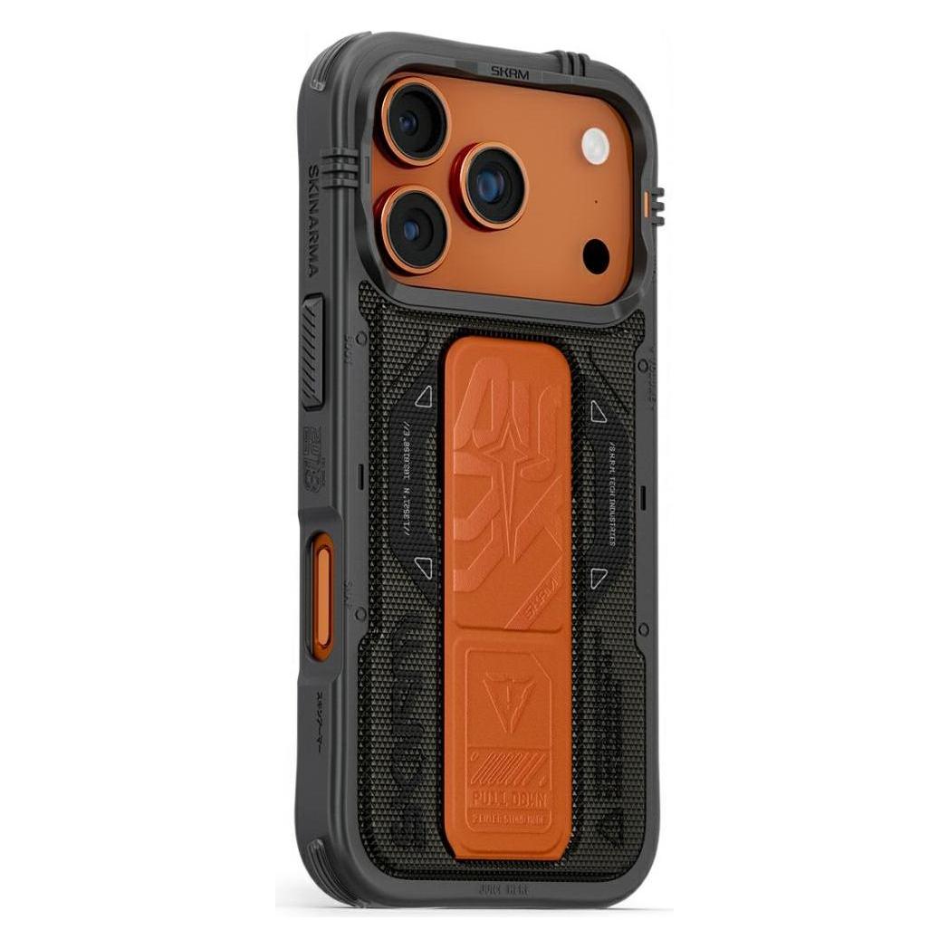 Skinarma Phantom Case for iPhone 17 Pro Magnetic Charging + Grip Stand Olive (Apple iPhone 17 Pro) (SK-2025IPP6.3-PHTM-GRN)