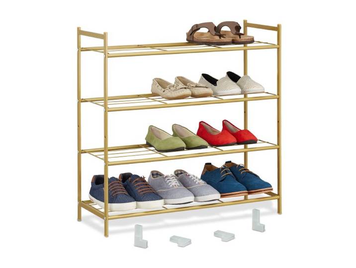 Relaxdays Étagère à chaussures empilable 4 niveaux