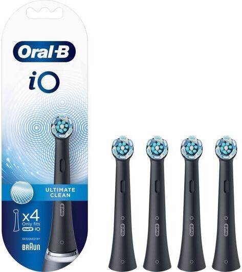 Oral-B iO Ultimate Clean Toothbrush Heads 4-Pack Black