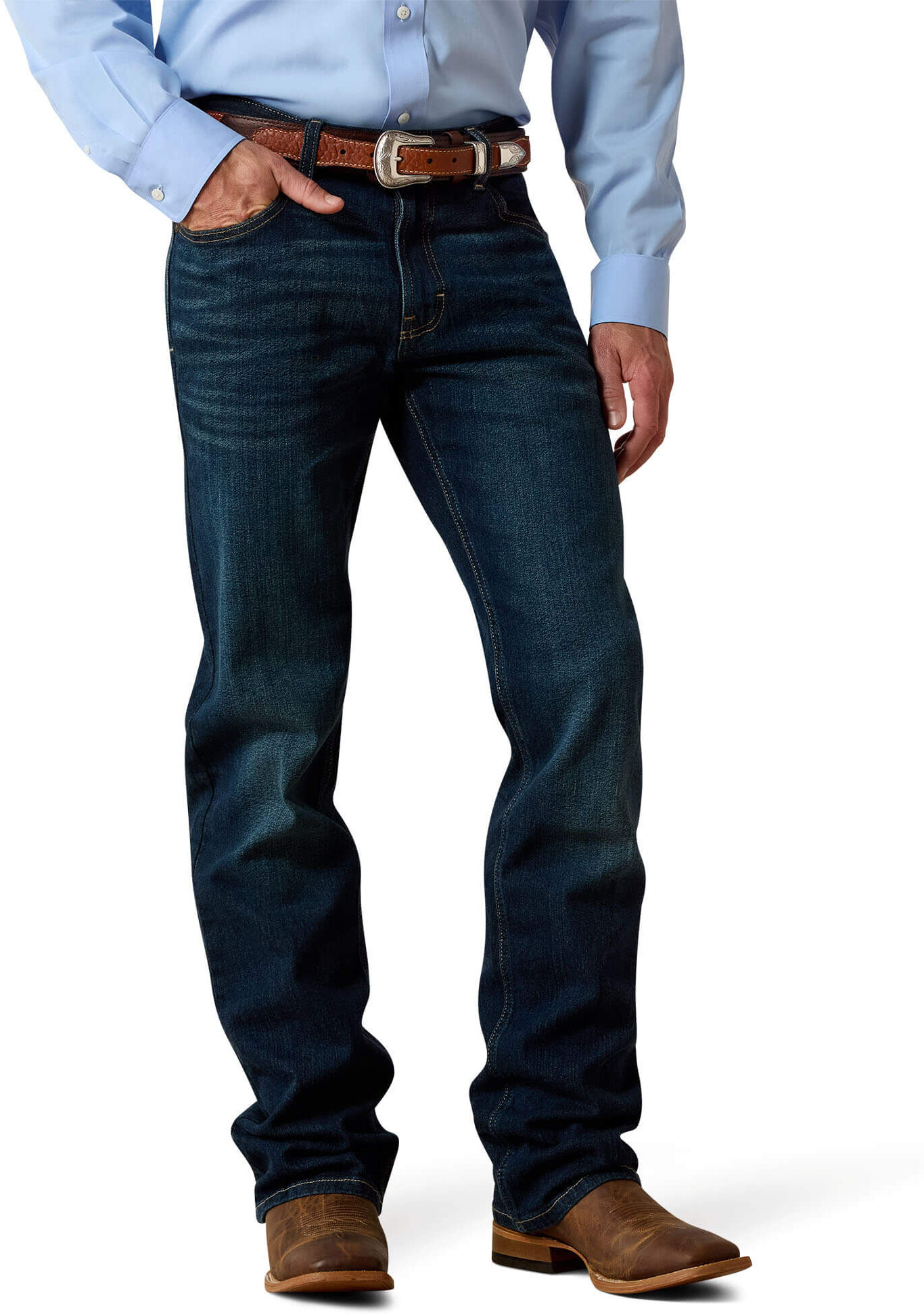 Men's M5 Slim Stretch Legacy Stackable Straight Leg Jeans in Durham, Size: 34 X by Ariat
