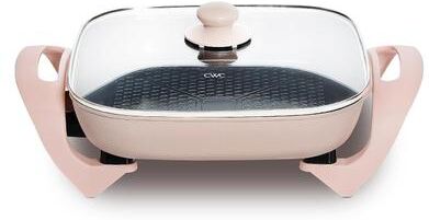 "COOK WITH COLOR Electric Skillet - 12"" x 12"" Ceramic Nonstick Pan"