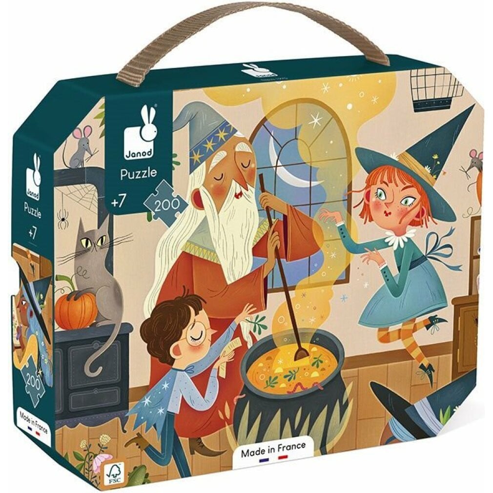 Janod Puzzel Magie - 200 stukjes karton - Fantasiepuzzel voor kinderen
