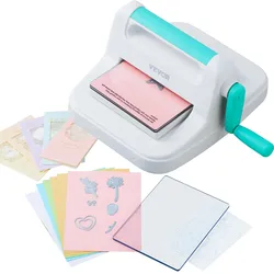VEVOR Stanz- und Prägemaschine Scrapbooking Prägemaschine 160 mm Öffnungsgröße, My Life Handmade Starter Set, Manuelle Prägemaschine Set DIY Handwerk Karten, Einladungen, Heimdekoration usw.