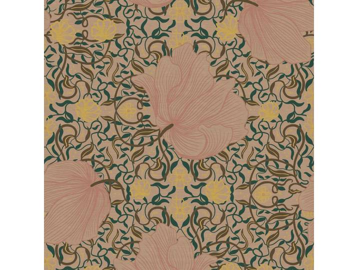 Vliestapete, Rosa, Kunststoff, Papier, Blume, 52x1000 cm, Made in Europe, Tapeten & Wandverkleidungen, Vliestapeten
