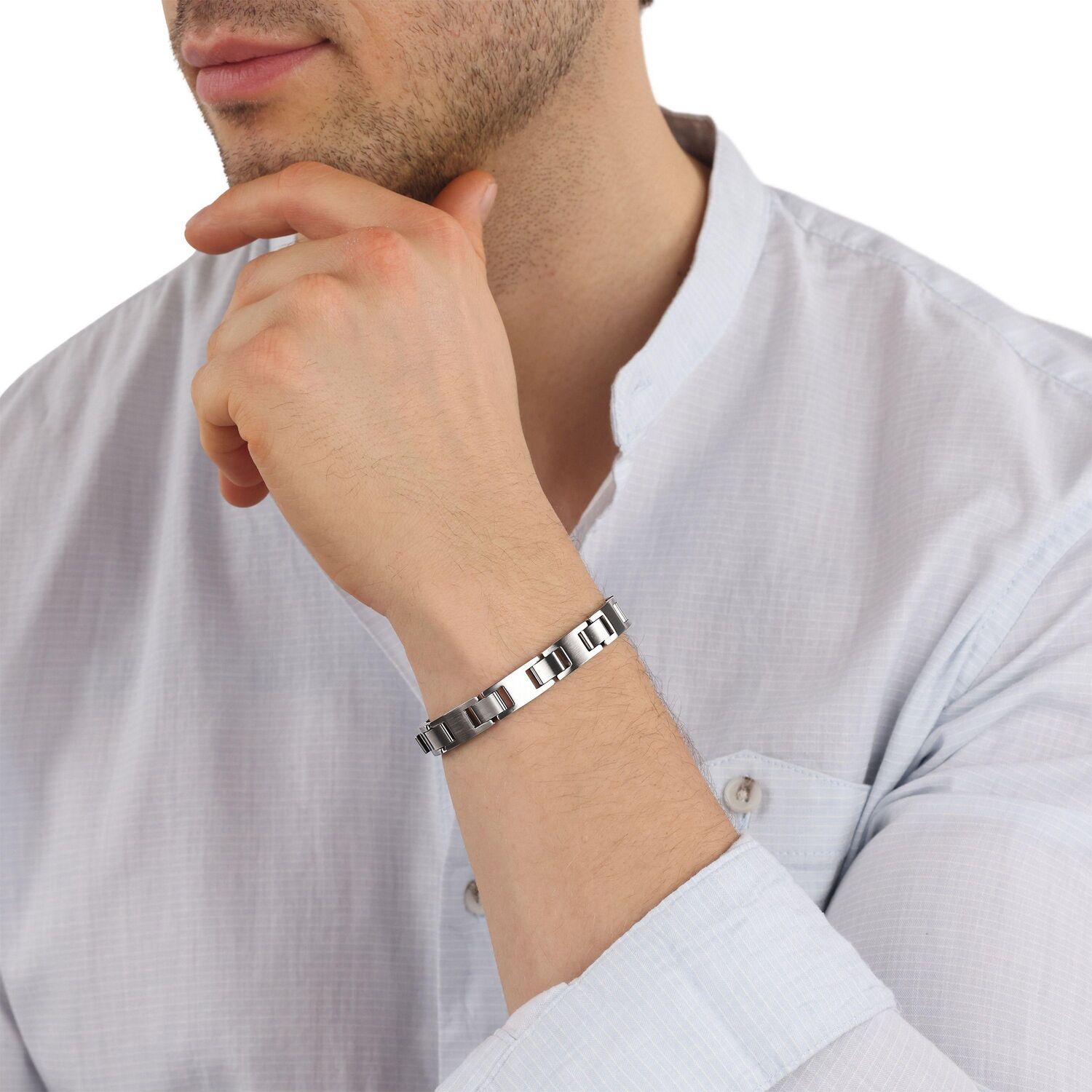 Armband TOM TAILOR, silber (edelstahlfarben), Armbänder, Herren, 21cm, Edelstahl, Armband