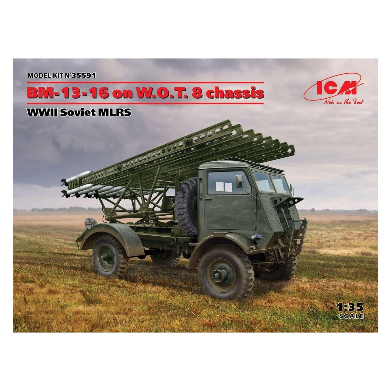 ICM BM-13-16 on W.O.T. 8 chassis, WWII Soviet MLRS (35591)