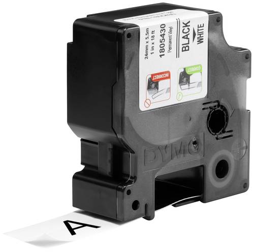 DYMO IND RHINO 1805430 Vinyl Bandfarbe: Weiß Schriftfarbe:Schwarz 24 mm 5.5 m