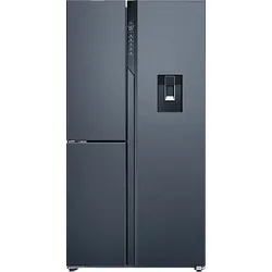 HAIER HSPR79F18DWMB SBS+ 90 Series 7 Side-by-Side Kühlgefrierkombination (573 l, D, 1775 mm hoch, Schwarz)