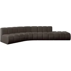 ECKSOFA modulares Sofa Brilo-L1 - 380x174x70 cm Braun