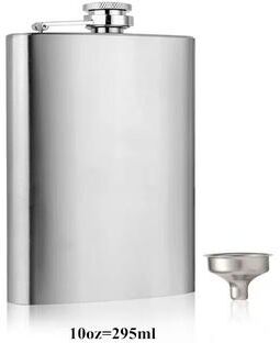 Inspired Finds LMETJMA Stainless Steel Hip Flask With Screw Cap And Funnel For Easy Pouring 10oz