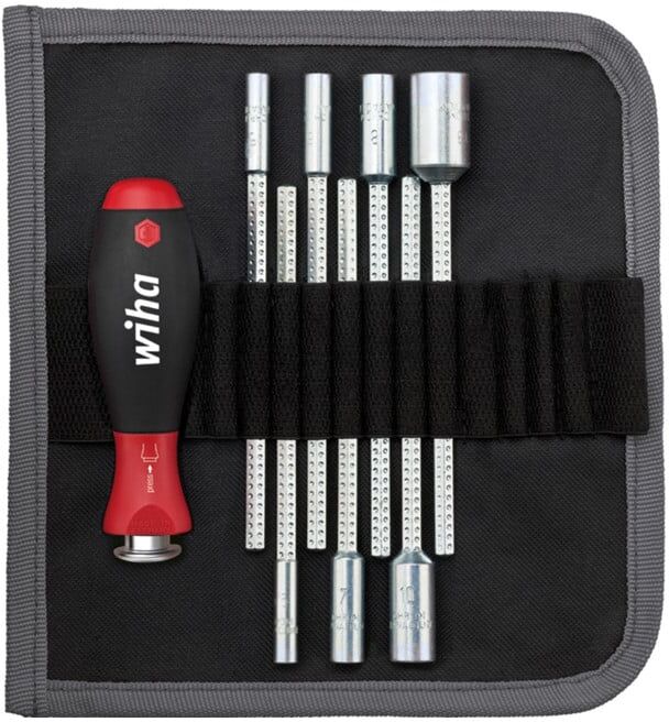 Wiha Jeu de tournevis avec lames interchangeables SYSTEM 6 Tournevis à douille six pans 8 pcs (27712) (27712)