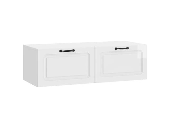 KGHERMDF Wandmontierter TV-Schrank Hochglanz Weiß 98 x 41 x 30 cm Kompakt, Kabelmanagement, Robust, Platzsparend für Wohnzimmer