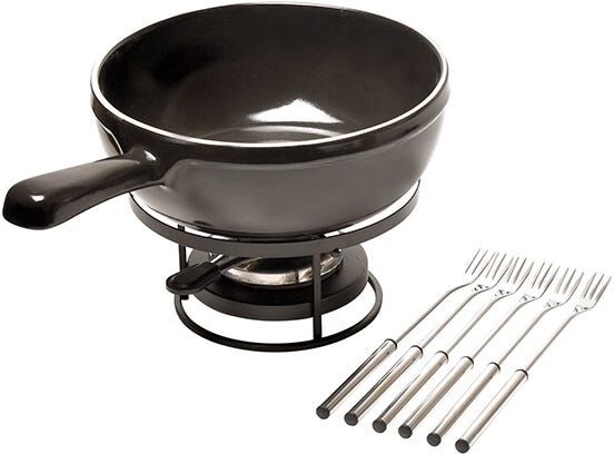 Emile Henry Charcoal Fondue Set