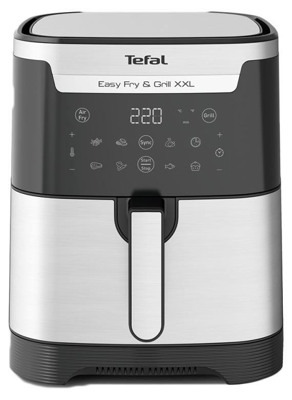 Tefal Airfryer EY801D Easy Fry & Grill XXL - Zilver - RVS