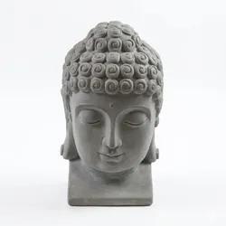 Buddha Kopf groß H 40 cm Steinfigur Deko Figur Skulptur Feng Shui