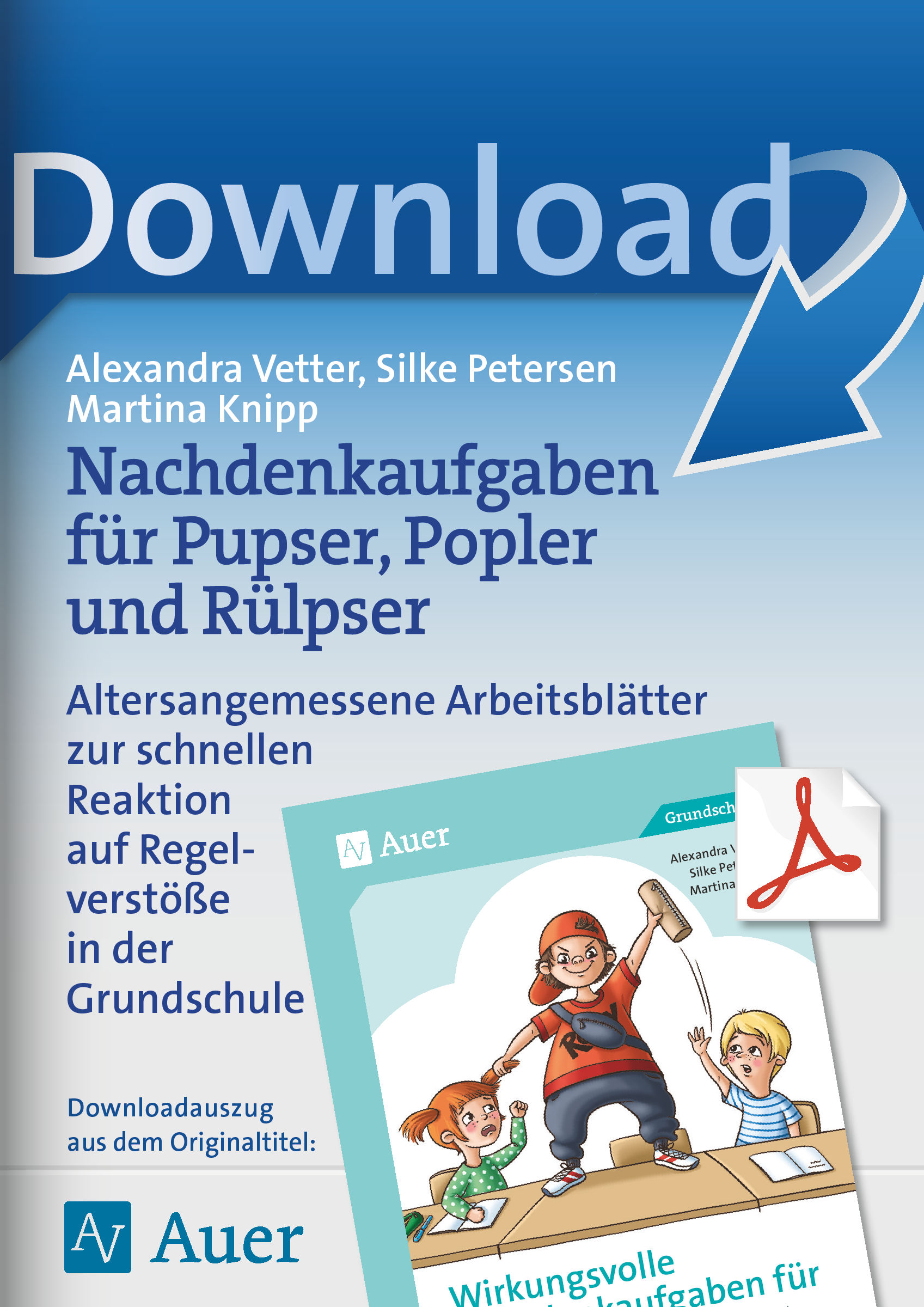 Auer Verlag Nachdenkaufgaben für Pupser, Popler und Rülpser