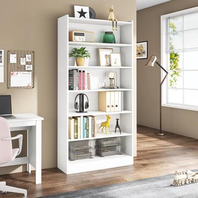 Bluebell 6-Tier Open Bookcase, 72 inches Large Tall Bookshelf