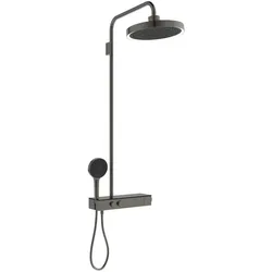 Ideal Standard Duschsystem Ceratherm Solos mit Brausethermostat und LED-Leuchtring Magnetic Grey | 3-Funktion, sensorgesteuert, EasyClean | Maße: 434x682x1211 mm