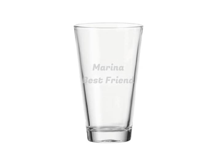 LUXENTU Trinkglas mit Gravur, Name horizontal, 300 ml, 60 Stück Personalisierte Softdrinkgläser für Geburtstage & Events, Spülmaschinenfest