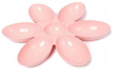 Multicon Wholesale Hub Flower Design Pet Bowl For Cats And Small Dogs, Compartments, Portion Control, Easy Clean, Non Toxic Plastic pink