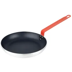 Antihaftbeschichtete Aluminiumpfanne Teflon Platinum Plus Hygiplas mit rotem Stiel 280mm