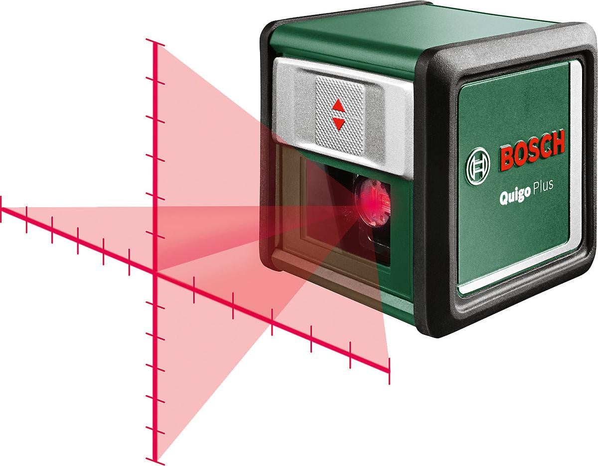 Bosch Quigo Plus Kruislijnlaser met groen laser en statief