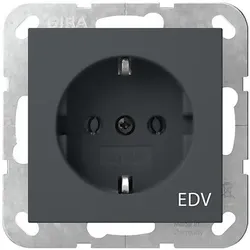 Gira Steckdose Aufdruck EDV Anthrazit 445828