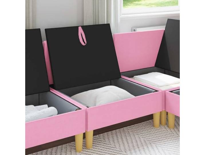 KTHLBRH Quadratischer Sitzhocker aus braunem Stoff Struktur aus Sperrholz, ergonomischer Schaum, leicht zu reinigen, Verwendung im Innenbereich