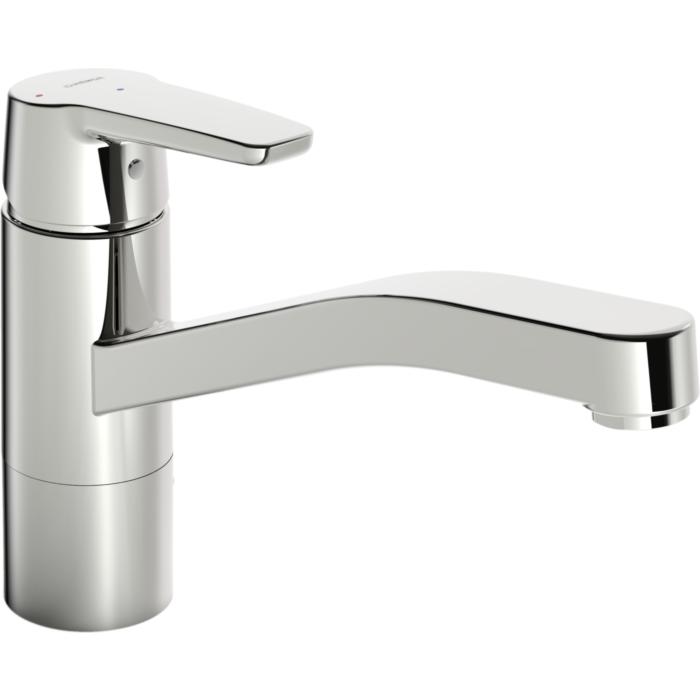 Hansa HANSAPOLO Küchenarmatur 5148229300676 Kaltstartfunktion, schwenkbar, Ausladung 215mm, chrom