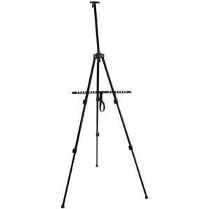 Sprintis Staffelei Raffael, schwarz, Feldstaffelei, dreibeinig, Höhe gesamt 150 cm, Bildhöhe bis 75 cm