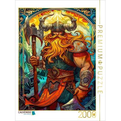 CALVENDO Puzzle Schlachtruf der Tapferen Wikinger | 2000 Teile Lege-Größe 90x67cm Foto-Puzzle für glückliche Stunden