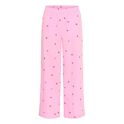 Stoffhose SAINT TROPEZ "Damen Casual Hose JalineSZ", Damen, Gr. XS, N-Gr, lila (bonbon flame hearts), Obermaterial: 100% Baumwolle CO., Hosen Stoffhose