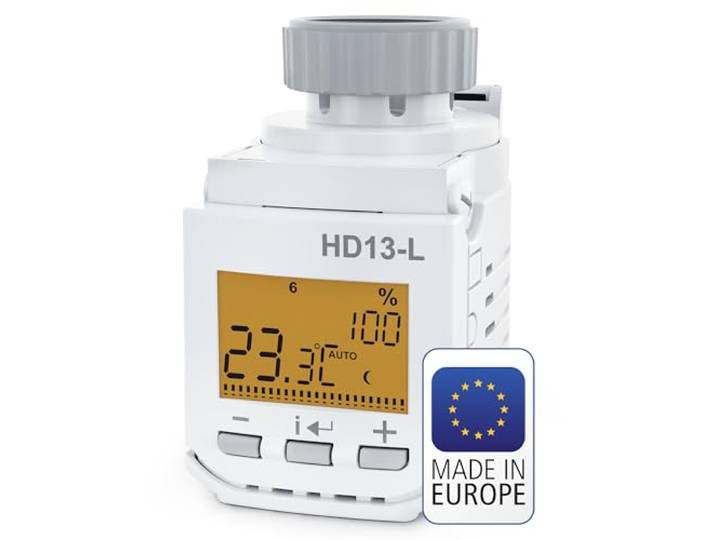 Elektrobock HD13-L Programmeerbare radiatorthermostaat, 280 W, 230 V, wit, compact