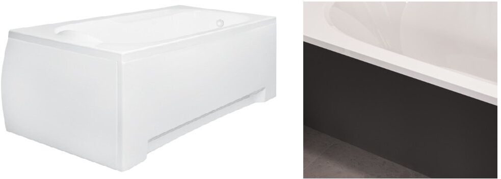 Besco Obudowa CZARNY mat do wanny 160x70 cm #OAP-160UNIC