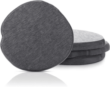 Inspire Picks Diatomite Coasters Set Fast Drying Absorbent Non Slip Round Coasters 4 To 8 PCS 4Inch 4pcs Gray