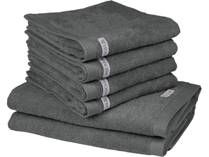 Handtuch Set ROSS Sinfonie , grau (schiefer), Frottier, Frottier, Obermaterial: 100% Baumwolle, Handtuch-Sets, Handtuch Set, beinhaltet: Handtücher und Badetücher