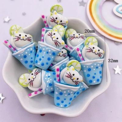 Uplift Essentials Kawaii Cat Narrative Figurines High Definition Miniature Architectural Sculpture blue