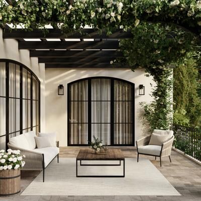 Nourison Essentials Solid Contemporary Indoor/Outdoor Area Rug