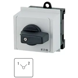 Eaton 012258 Wendeschalter, T0, 20 A, Verteilereinbau, 3 Baueinheit(en), Kontakte: 5, 90 °, rastend, ohne 0-Stellung, 1-2, SOND 30, Abwicklungs Nr.