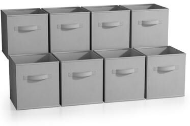 "Sorbus Fabric Storage Bins 11"" Foldable Cubes With Handles For Pantry, Cubbies, Toy And Closet Shelving Organization - 8Pk"