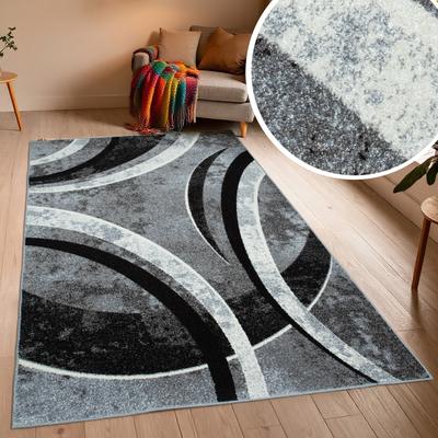 Teppich OTTO HOME "Flow, geometrisches Design", grau, B:160cm H:9mm L:230cm, Kunstfaser, Teppiche, Teppich, grafisch, abstrakt, elegant, Wohnzimmer, Schlafzimmer