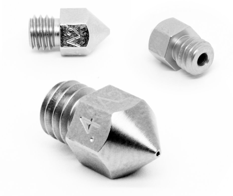 Microswiss Micro Swiss - MK8 0,40mm Plated A2 Tool Steel Wear Resistant Nozzle M2585-04