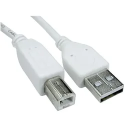 RS PRO USB-Kabel, USBA / USB B, 2m USB 2.0 Weiss (2 m, USB 2.0), USB Kabel