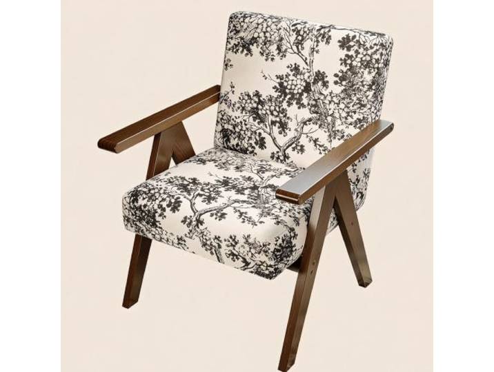 Loungesessel Sessel Vintage Relaxsessel Moderner Gepolsterter Ohrensessel Sessel Stoff mit Armlehnen Retro Stil Einzelsofa for Wohnzimmer/Schlafzimmer/Empfangsbereich(C)