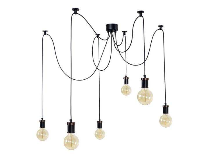 Lustre métal noir abatjour ampoule