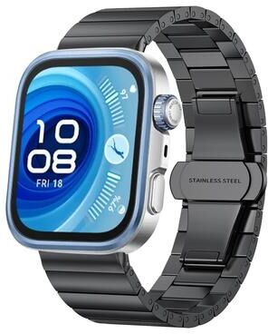 Everyday Crate Huawei Watch Fit 5 Band Stainless Steel Bamboo Style Replacement Watch Band For Watch Fit 5 Pro 4 4 Pro black