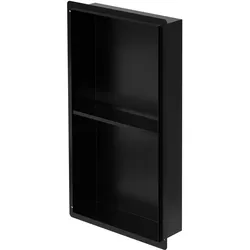 DUSCHNISCHE Doppel Schwarz 30/60 cm randlos