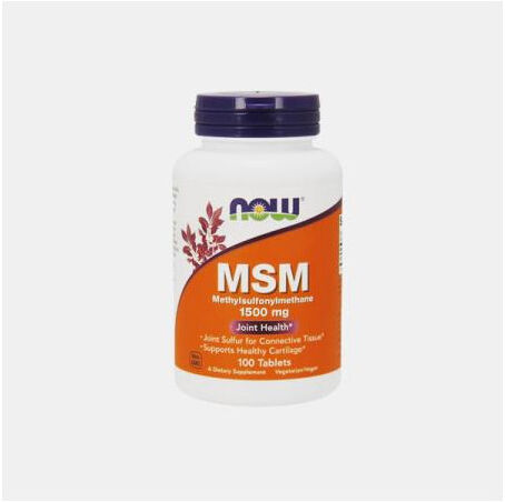 NOW MSM 1500mg 100 COMPRIMIDOS