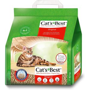 Cats-Best Katzenstreu Original, staubarm, aus 100% Holzfasern, klumpend, geruchsbindend, 10 Liter
