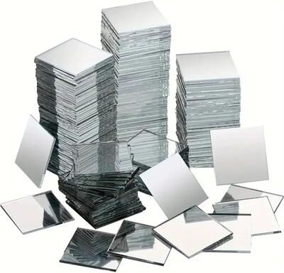 Inspired Living 50 Pack Glass Mirror Tiles 3 Centimeter Square Mirror Mosaic Tiles For DIY Crafts And Home Decor 50 Pack Glass Mirror Tiles 3 Centimeter Square Mirror Mosaic Tiles For DIY Crafts And Home Decor